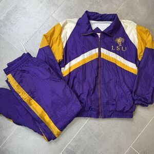 Vintage LSU Stadium Apparel Tracksuit Youth XL or Women’s M Purple Gold
